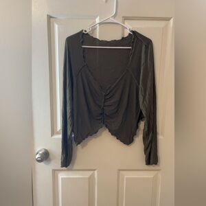 Shein green 90s long sleeve top 2x